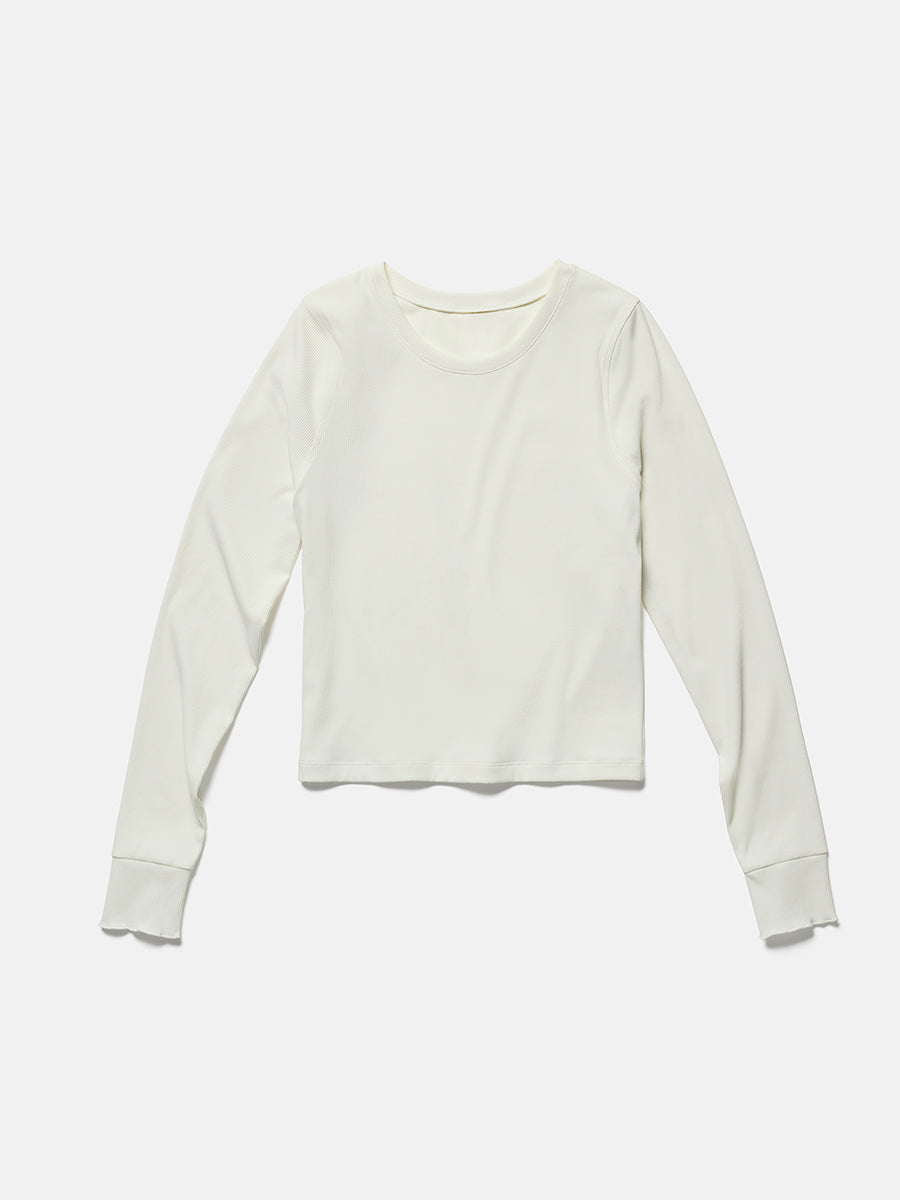 Habitat Clothes to Live In - White Ocean Front Textured Wave V-Neck Long  Sleeve Rib Detail Sweater - ShopperBoard