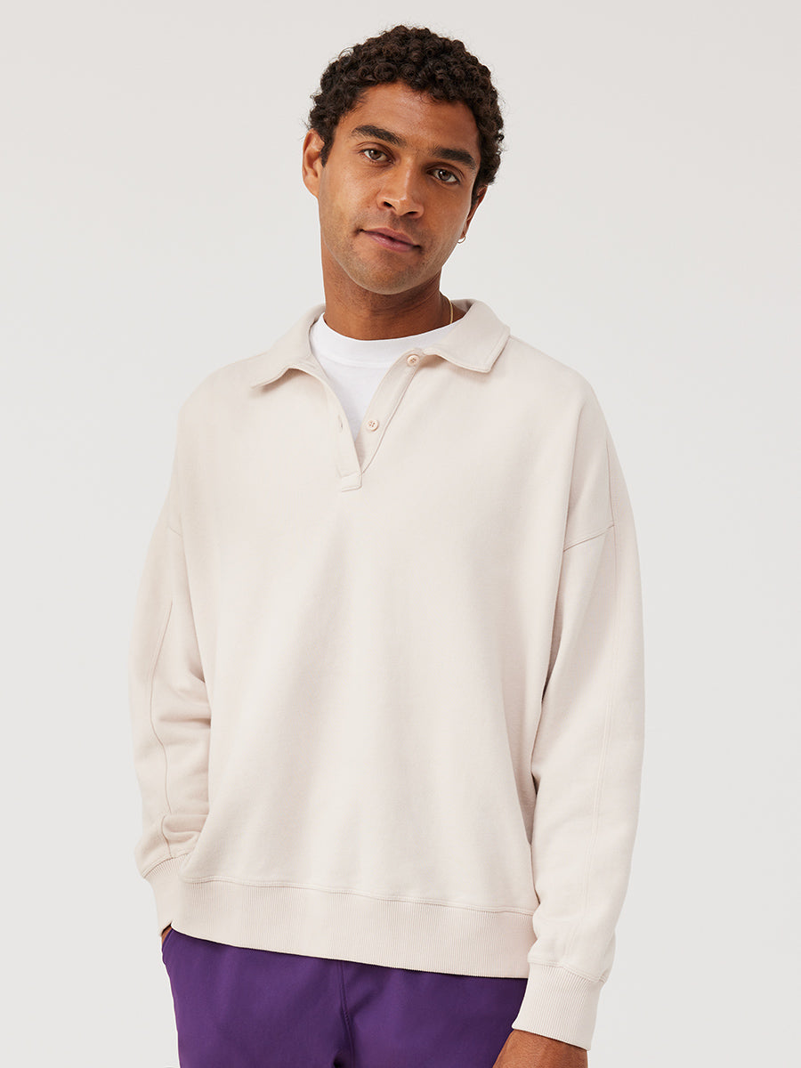 Organic Cotton Terry Polo Sweatshirt