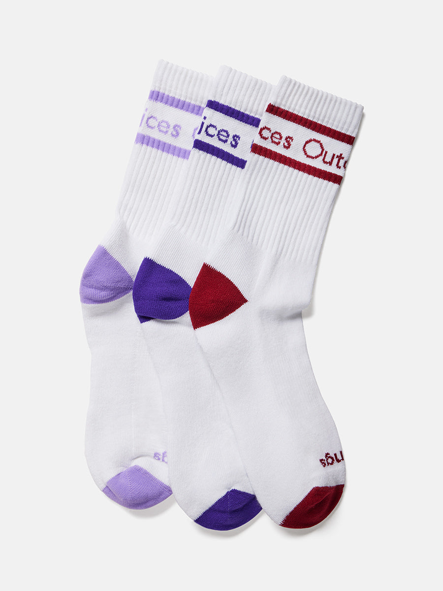 Cardinal Women's Cream Crew Socks