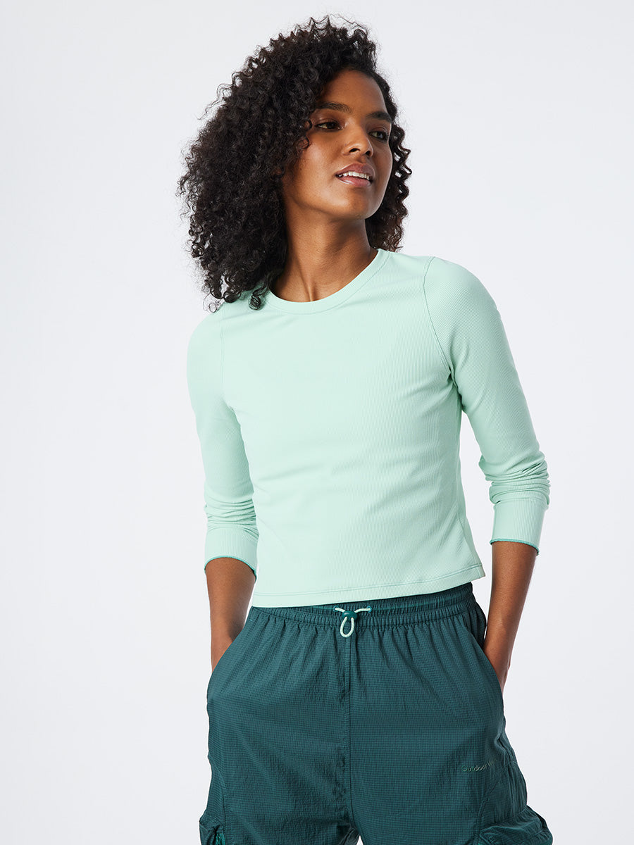 AMBIANCE APPAREL AMBIANCE RIB LONG SLEEVE TOP 73093 - Michael's and Jody's